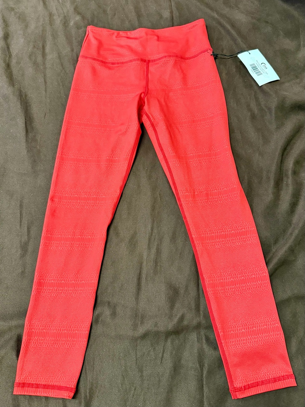 ZYIA Coral-Red Performance Leggings